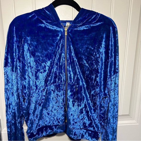 Fabletics Celeste Crushed Velvour Zip Ho Hoodie Size XL - Picture 5 of 12